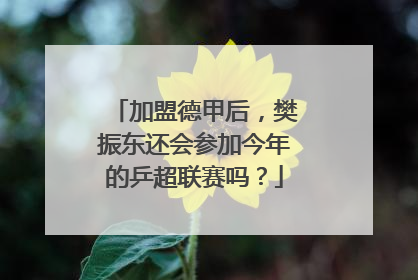 加盟德甲后，樊振东还会参加今年的乒超联赛吗？